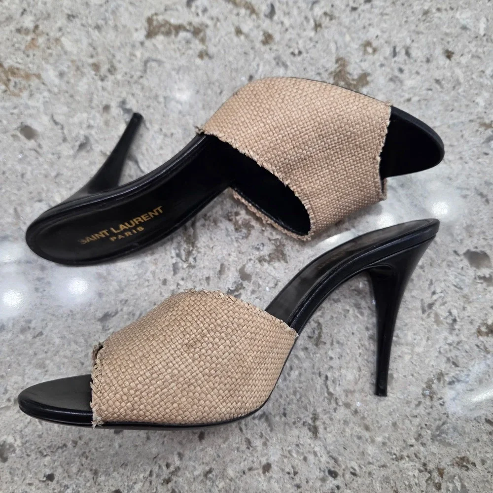 Saint Laurent Shoes Saint Laurent Black And Tan Womens Shoes 40 - Picture 5 of 10